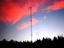 LF/MF antenna tower "A" at VO1NA in Torbay, Newfoundland. [Joe Craig, VO1NA, photo]